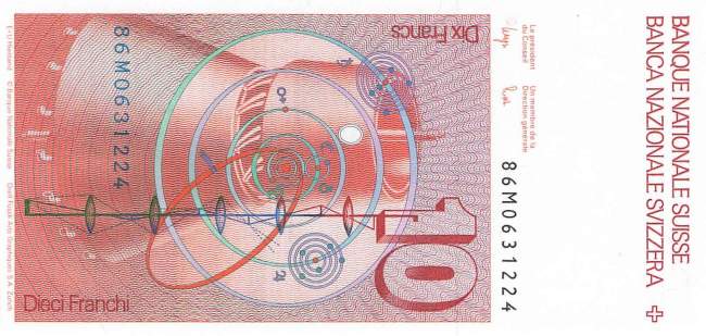 Schweiz 10 Franken 1986